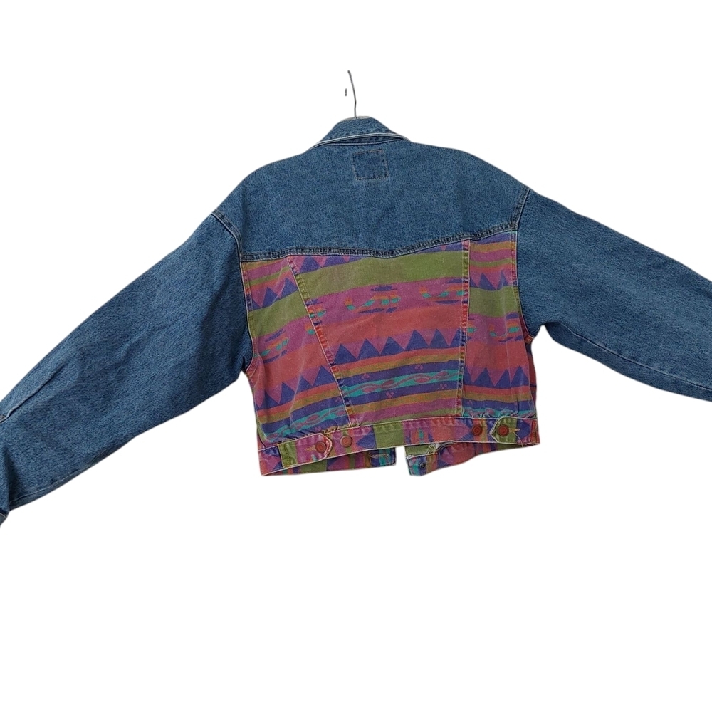 Colorful Denim Jacket with Patterned Design - Picture 2 of 7